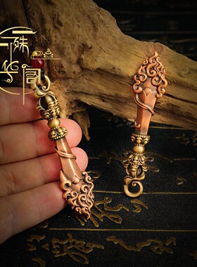 藏式文殊菩萨智慧剑挂件个性复古
