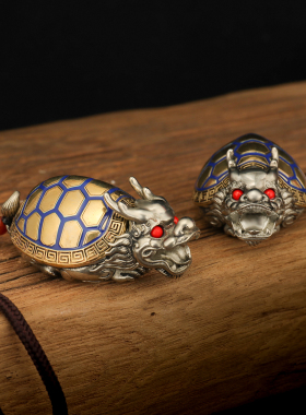 龟解压手把件全铜金刚杵瑞兽吊坠