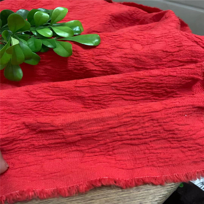 纯色高档提花双层亚麻棉