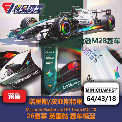 诺里斯/皮亚斯特里 迈凯伦MCL40英国 F1赛车模型 迷你切 64/43/18