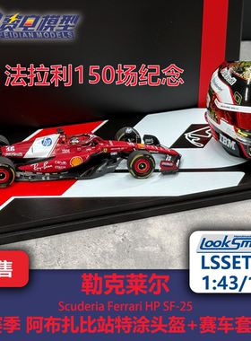 勒克莱尔 法拉利 阿布扎比F1赛车头盔模型套装-LSSET02 Looksmart