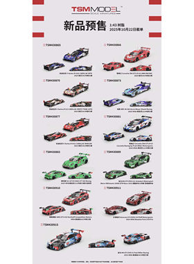 TSM 保时捷绿恐龙 IMSA  宝马M4GT3 Schubert DTM 赛车模型 1/43