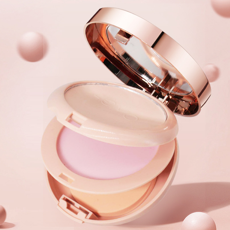 OMGA双层粉饼定妆膏粉冻哑光防水汗不脱妆控油遮瑕干湿两用学生女