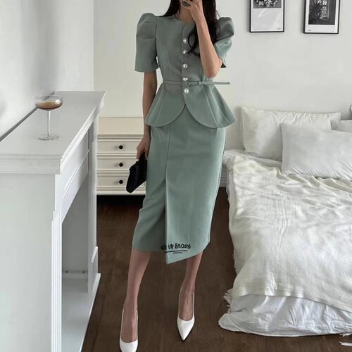 西装上衣外套半身裙套装两件套女