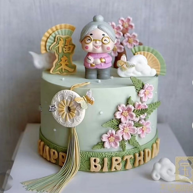 中式樱花云朵玉佩翻糖巧克力模具