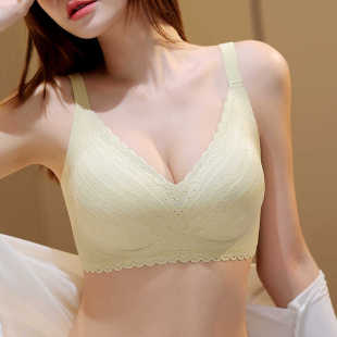 丝蕾丝内衣女小胸聚拢提拉上托防下垂收副乳胶立体杯文胸罩薄