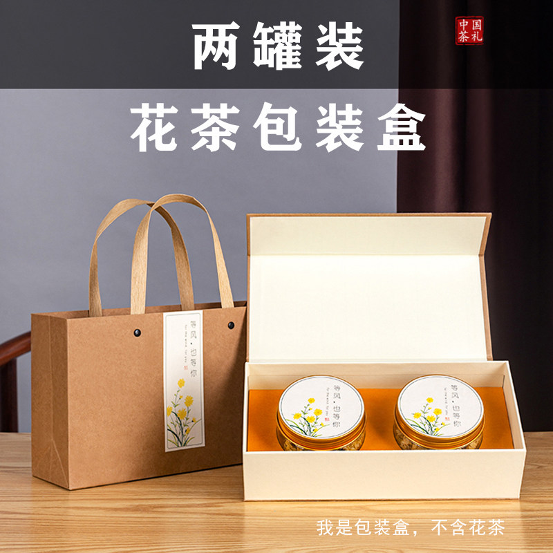新款透明罐花茶包装盒坚果玫瑰花黑枸杞干果通用礼品盒空礼盒定制图片