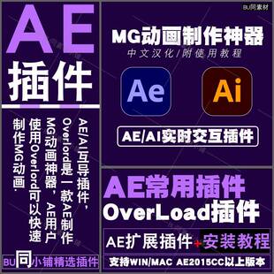 AE/AI实时交互插件overlord插件1.2.7汉化中文支持WINMAC2024AIAE