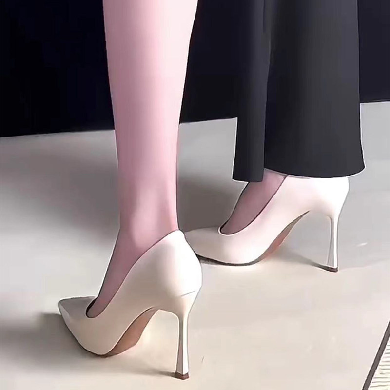 法式御姐高跟鞋女细跟百搭不累脚职业工作鞋性感尖头配裙子单鞋