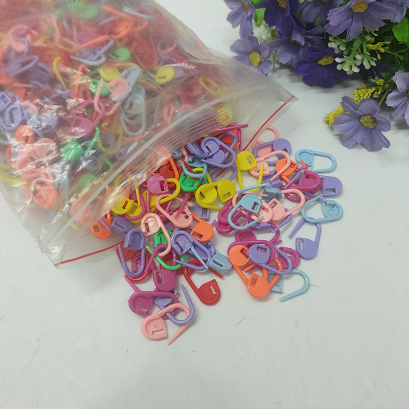 彩色记号扣手工编织工具辅助配件做记号毛线织毛衣围巾塑料小别扣