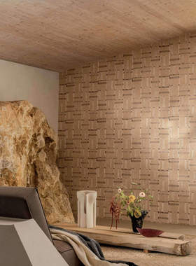 法国原装进口elitis壁纸Cybele现代轻奢亚麻纹理几何图案客厅背景