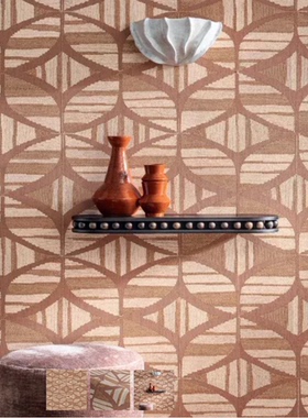 Casamance法国原装进口墙纸Filandra现代几何图案浮雕客厅背景墙