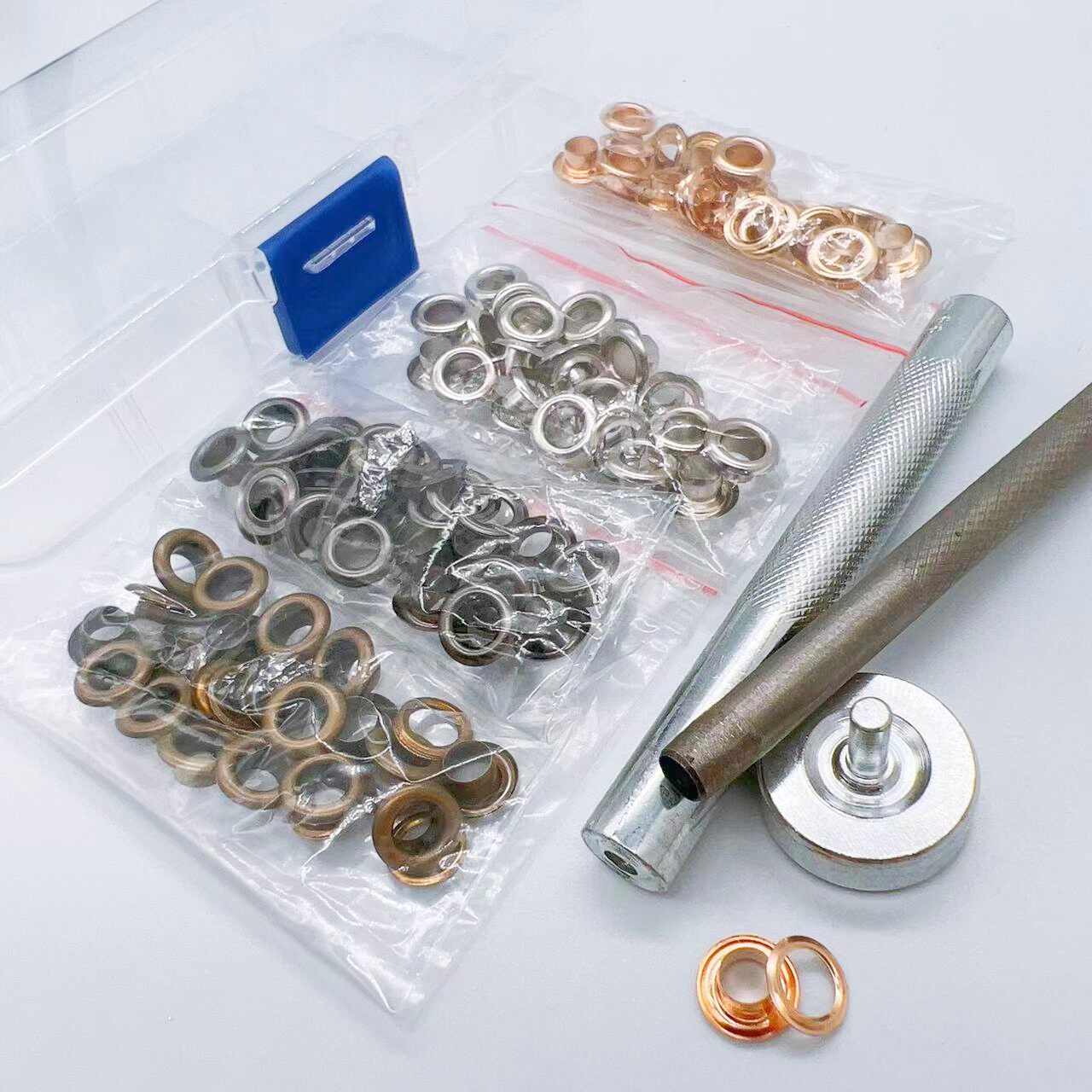 优质纯铜气眼安装工具套装鸡眼扣皮带孔吊牌眼鞋孔透气DIY汽眼扣