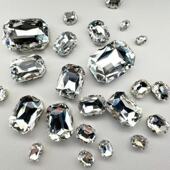 水晶玻璃爪钻3D立体手缝钻衣服补钻服装 婚纱配饰闪钻DIY手工制作