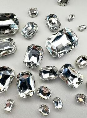 水晶玻璃爪钻3D立体手缝钻衣服补钻服装婚纱配饰闪钻DIY手工制作