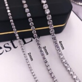 高档超闪DIY链条保色锆石爪钻配件服装 辅料婚纱首饰品diy装 饰配件