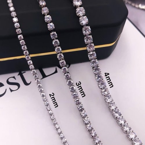 高档超闪DIY链条保色锆石爪钻配件服装辅料婚纱首饰品diy装饰配件