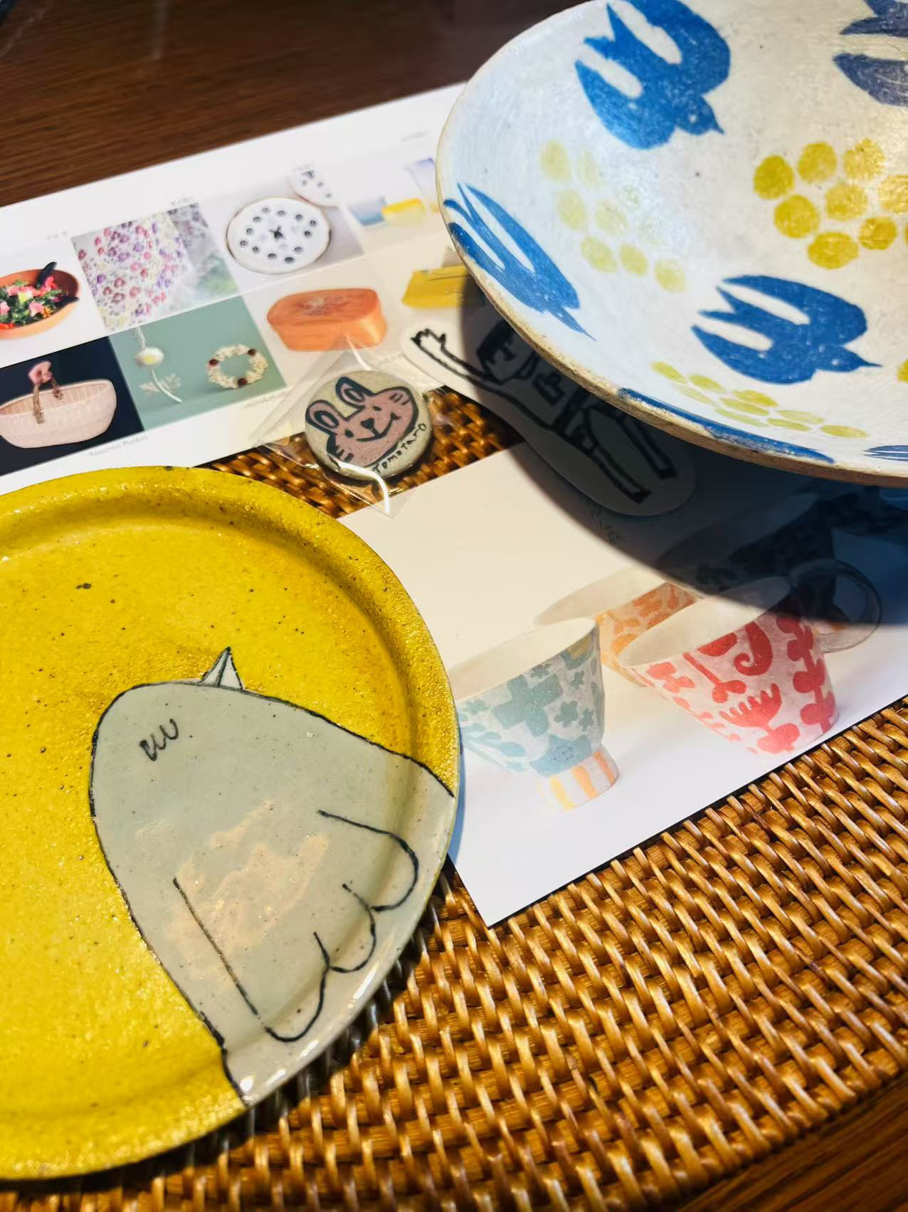 现货 孤品 日本作家瓷器 冈村盘