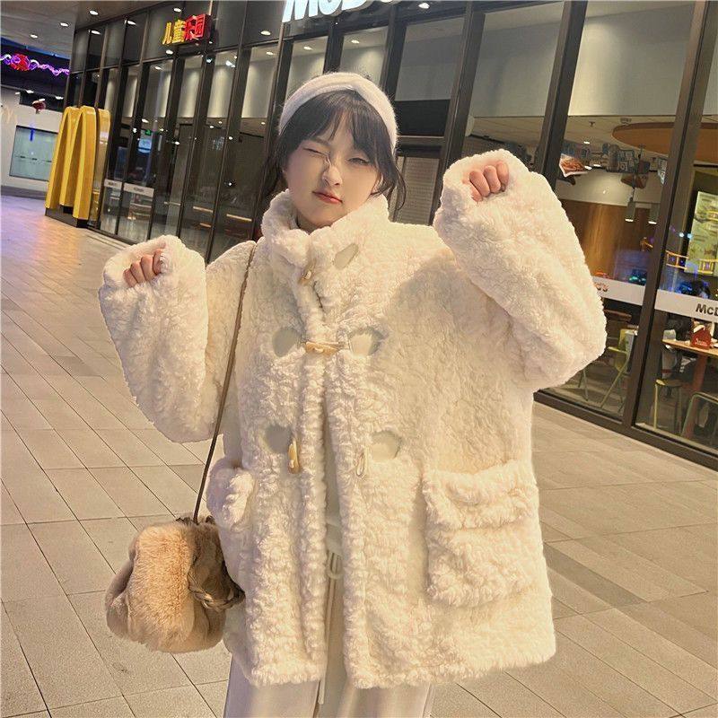 小香风兔毛毛外套女高级感2025夹棉皮草棉服秋韩系,女装/女士精品,短外套,淘宝优惠券,粉丝福利购,淘宝优惠卷