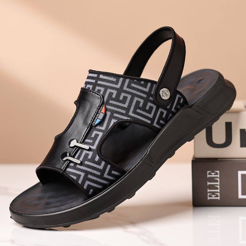 正品折扣男士凉鞋夏季外穿休闲沙滩鞋两用开车人字拖鞋