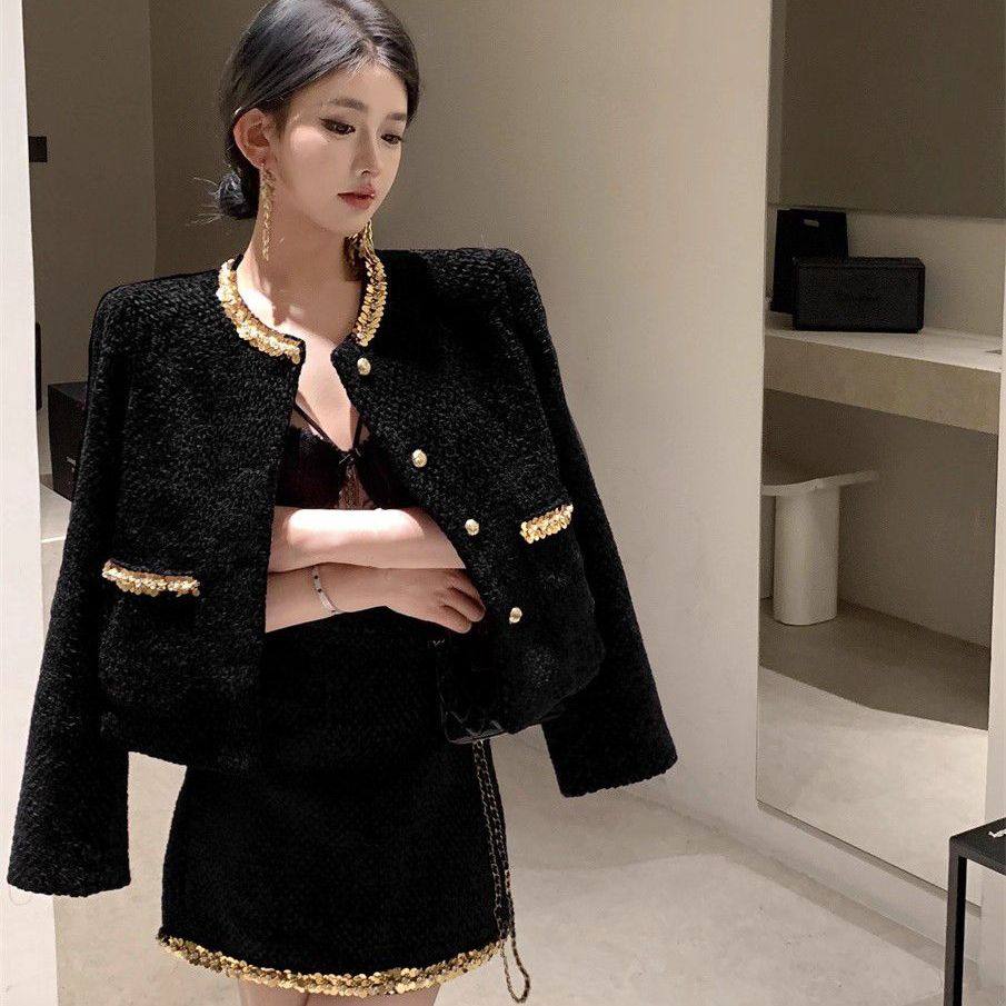 2025年秋千金紫色小香风套装裙女高级感短外套气质名媛两件套,女装/女士精品,时尚套装,淘宝优惠券,粉丝福利购,淘宝优惠卷