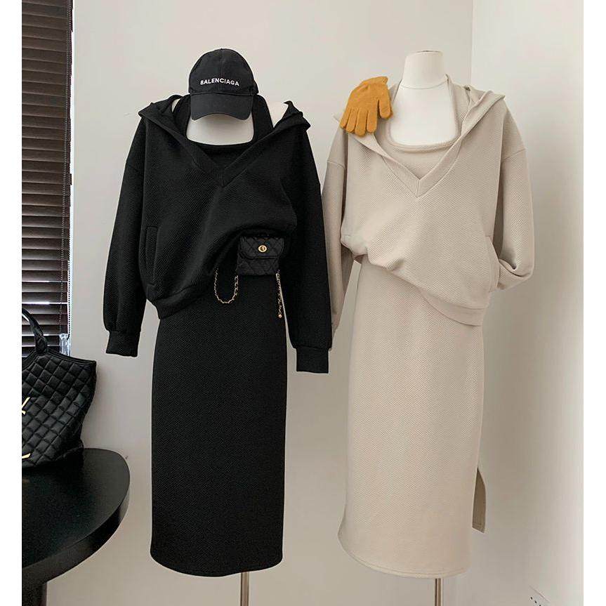 秋季新款洋气减龄显瘦套装女大码卫衣遮肉两件套连衣裙子胖MM女装,女装/女士精品,时尚套装,淘宝优惠券,粉丝福利购,淘宝优惠卷