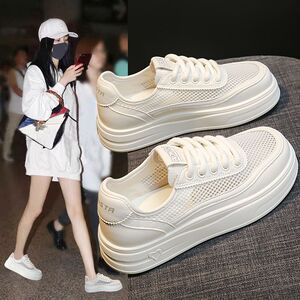 新款夏季韩版运动休闲内水钻闪闪网面透气轻便老爹鞋女潮