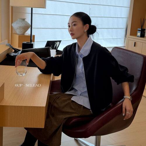 UP秋冬假两件撞色外套女韩系高