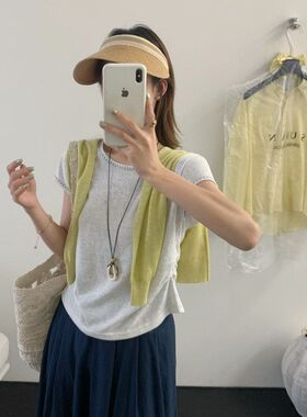 SUSAN 韩系简约显瘦短袖T恤宽松百搭2026夏季新款上衣MW3833