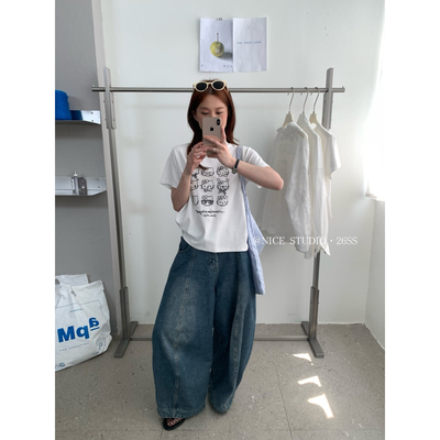 奶思家NICE STUDIO-2026夏上新韩系helloKitty印花短袖T恤L8850