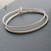 金银彩线手链全手工编织手绳学生闺蜜礼物穿饰品挂件极细手工绳