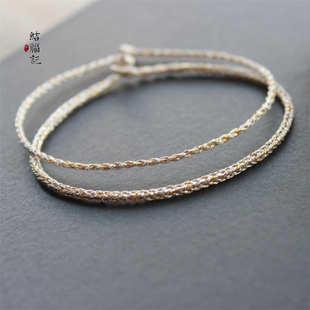 金银彩线手链全手工编织手绳学生闺蜜礼物穿饰品挂件极细手工绳
