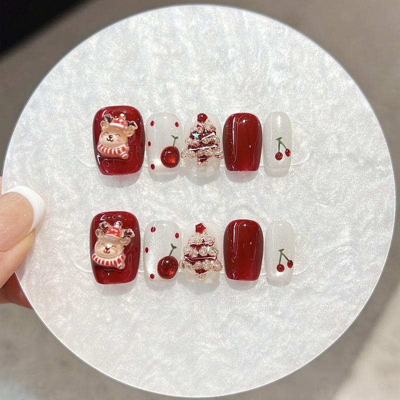 纯手工穿戴甲可拆卸显白高级感