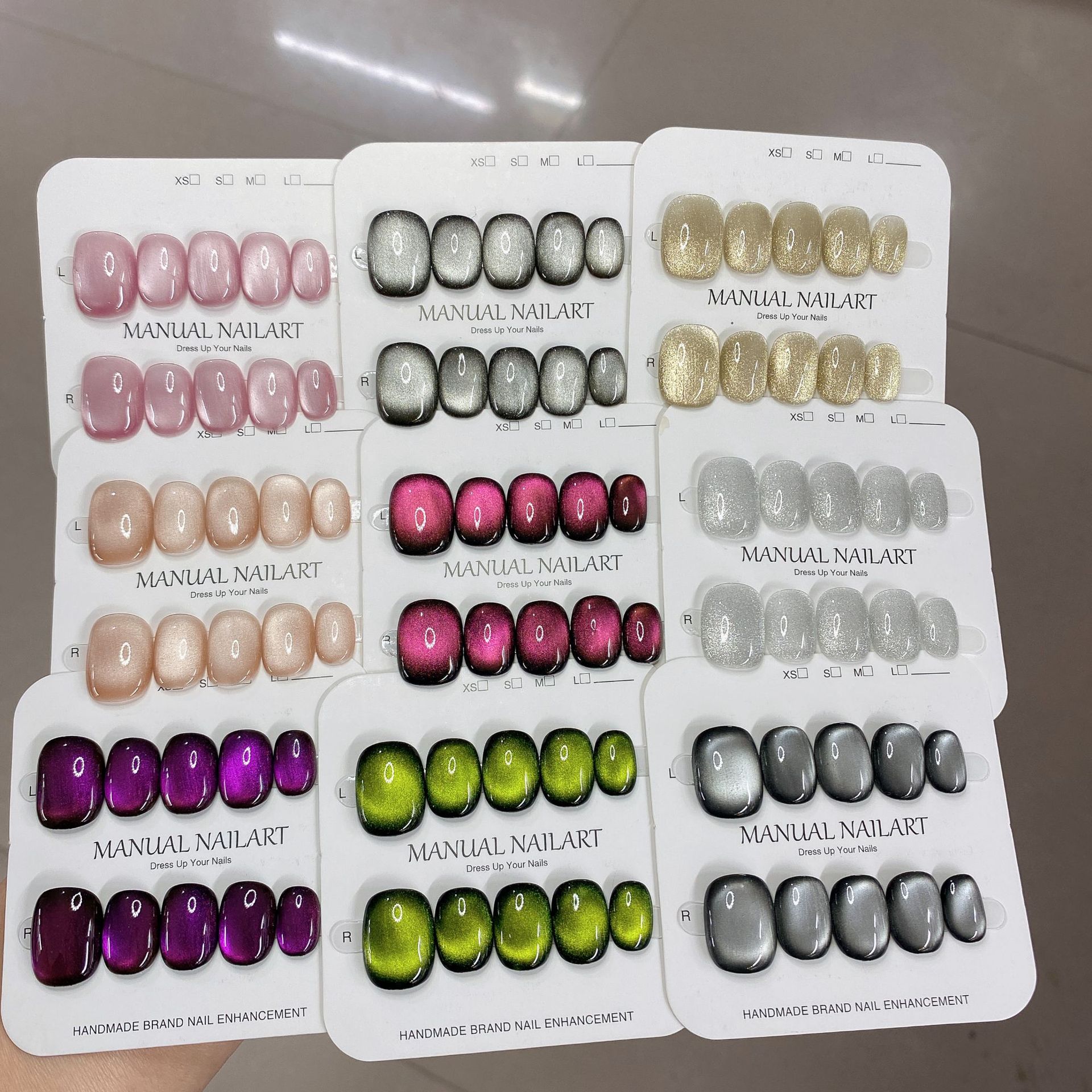 复古经典爆闪猫眼合集显白穿戴甲