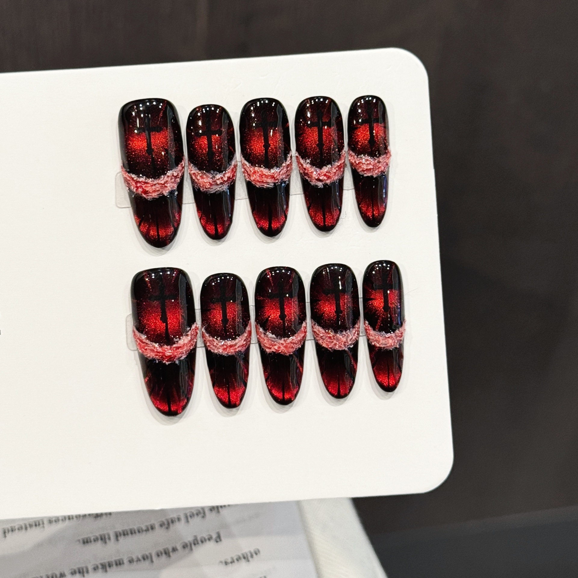 氛围感甜酷猫眼纯手工穿戴甲