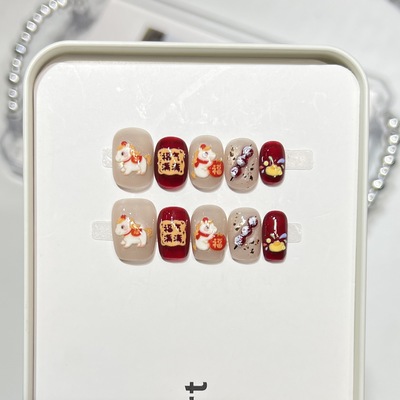 个性新年装饰糖葫芦可拆卸穿戴甲