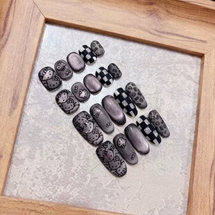 甜美可爱轻奢小众精致纯手工日常可拆卸穿戴甲高级感美甲贴片成品