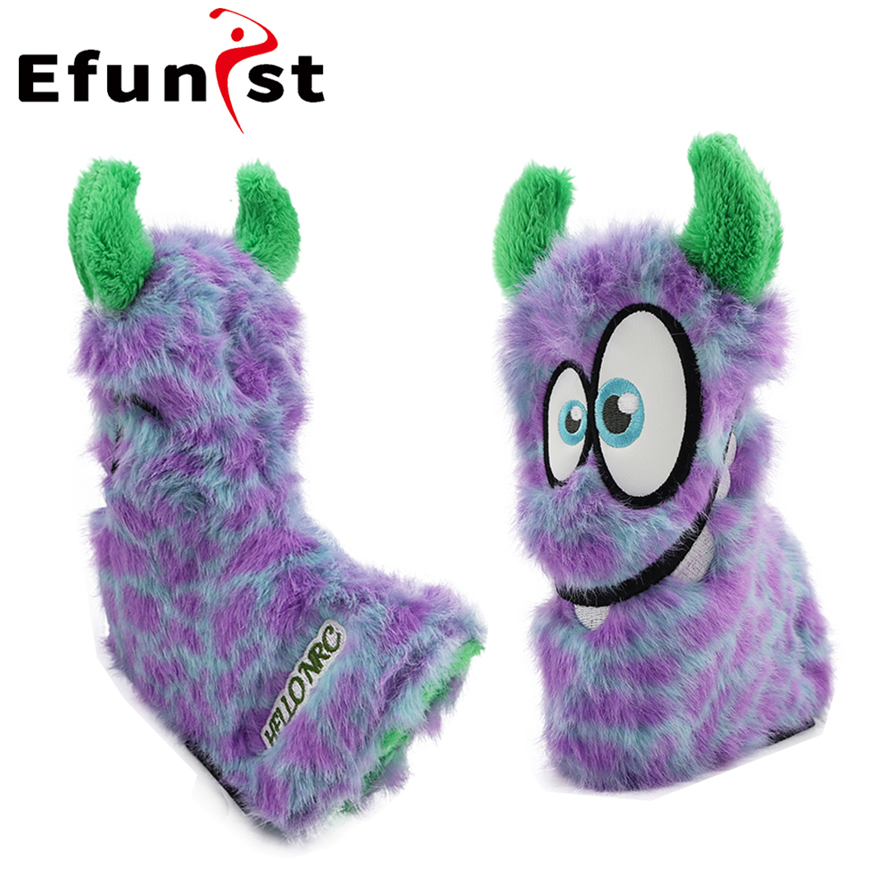 高尔夫一字推杆套卡通毛绒