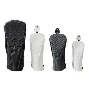 高尔夫木杆套推杆套星星球杆套1号木3/5号木简约PU防水加厚球杆头