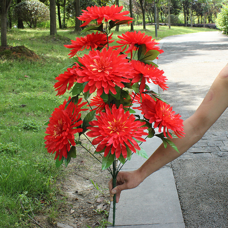扫墓菊花束清明节上坟假菊花祭祀