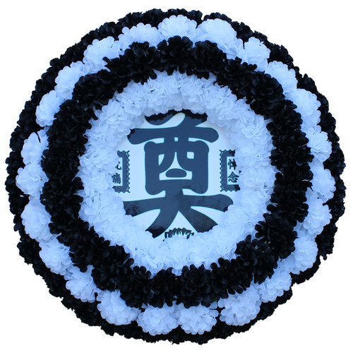 追悼厅摆放花圈80CM祭祀花圈殡葬