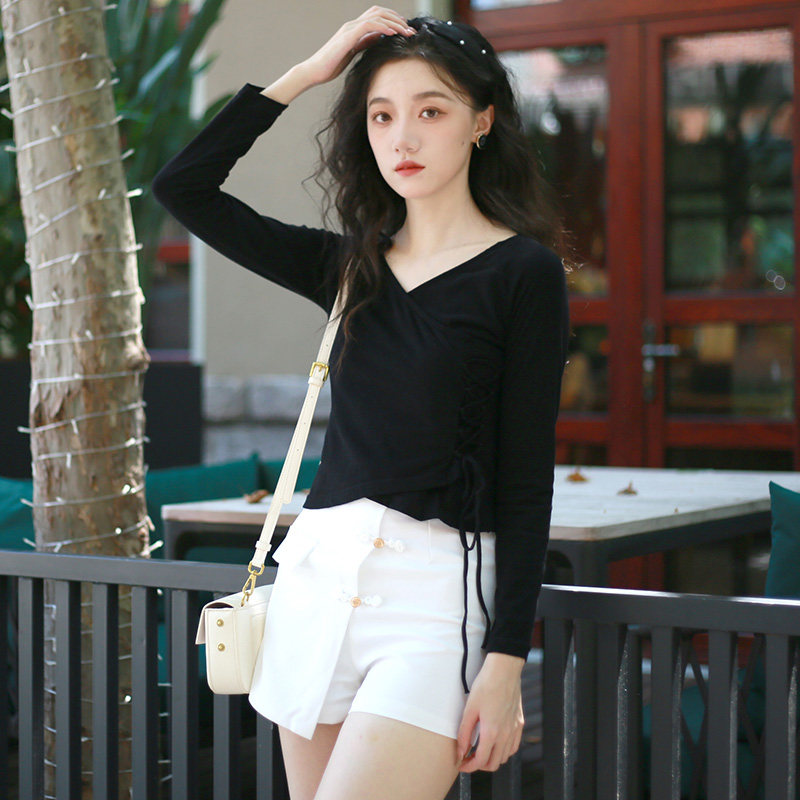 微笑向暖日常百搭通勤短裤 新国风盘扣休闲裤子,女装/女士精品,休闲裤,淘宝优惠券,粉丝福利购,淘宝优惠卷