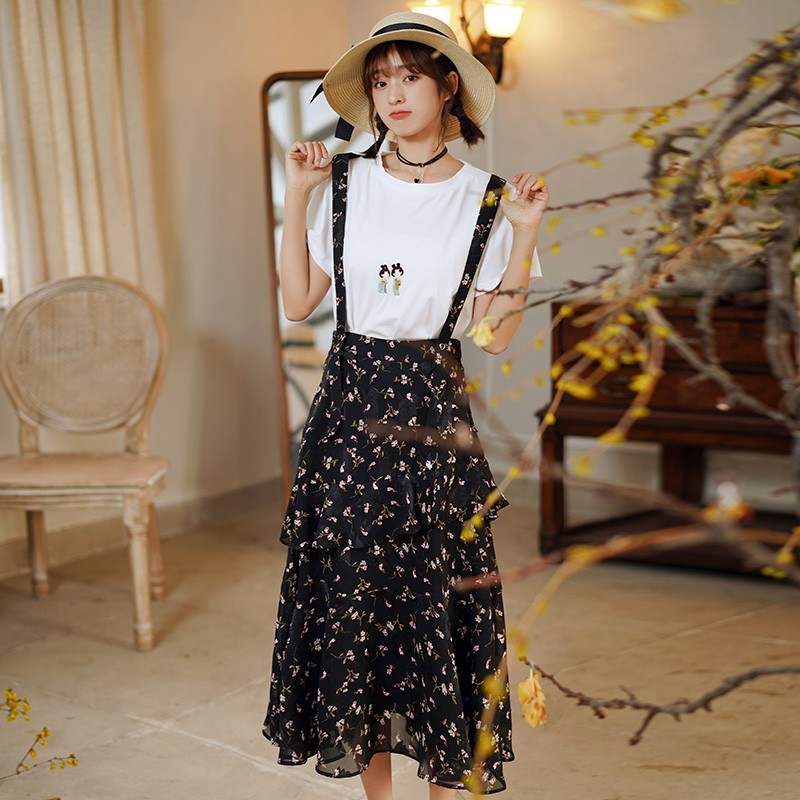 款雪吊带纺连衣裙温柔风20