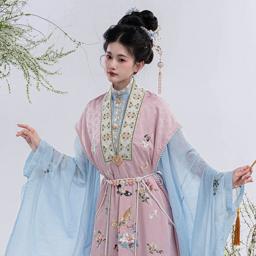 玫瑰之恋原创汉服立领绣花马面裙