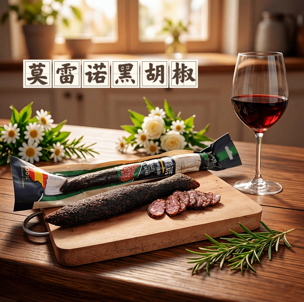 西班牙风味黑胡椒萨拉米风干香肠发酵黑猪肉莫雷诺自然风干雨润