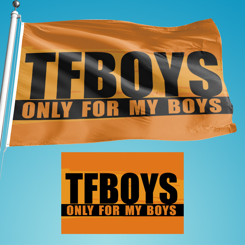 tfboys十周年应援大旗定制王源王俊凯易烊千玺王一博旗帜tnt时代