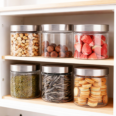 大容量玻璃密封罐厨房防潮储物糖果茶叶罐五谷杂粮干货零食收纳瓶