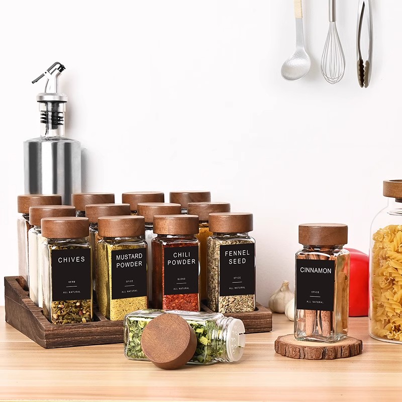 玻璃调料瓶组合套装烧烤撒料瓶家用厨房佐料芝麻辣椒粉味精盐罐