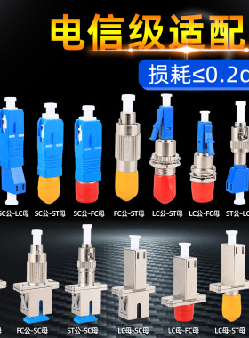 光纤转接头fc公-lc母连接器sc-lc转换头红光笔光功率计法兰