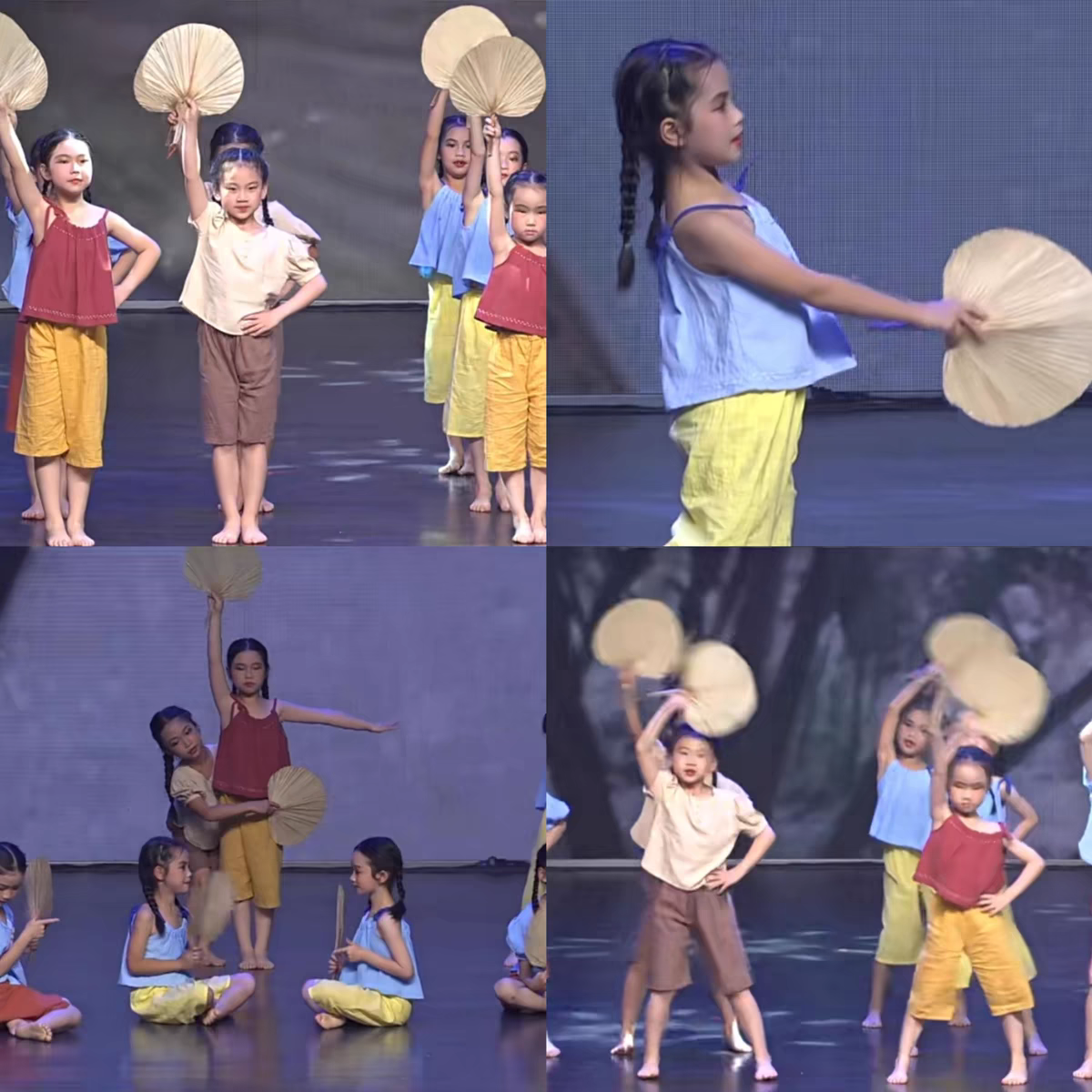 蒲扇摇过的夏天演出服摇啊摇摇到外婆桥儿童舞蹈表演服装儿童怀旧